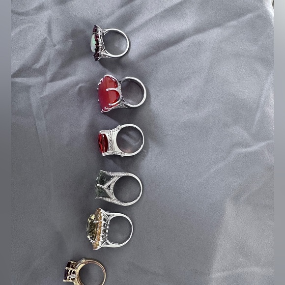 Lot of 6 large stone cocktail rings - Picture 12 of 12